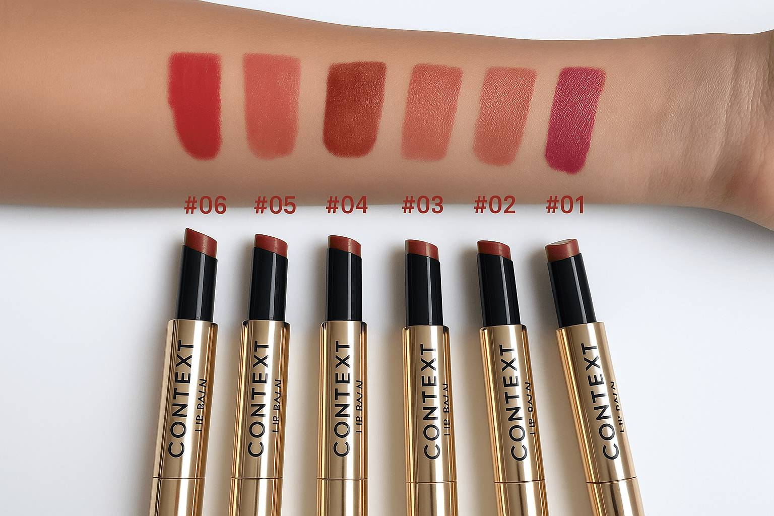 Context Lip Balm swatch demonstration