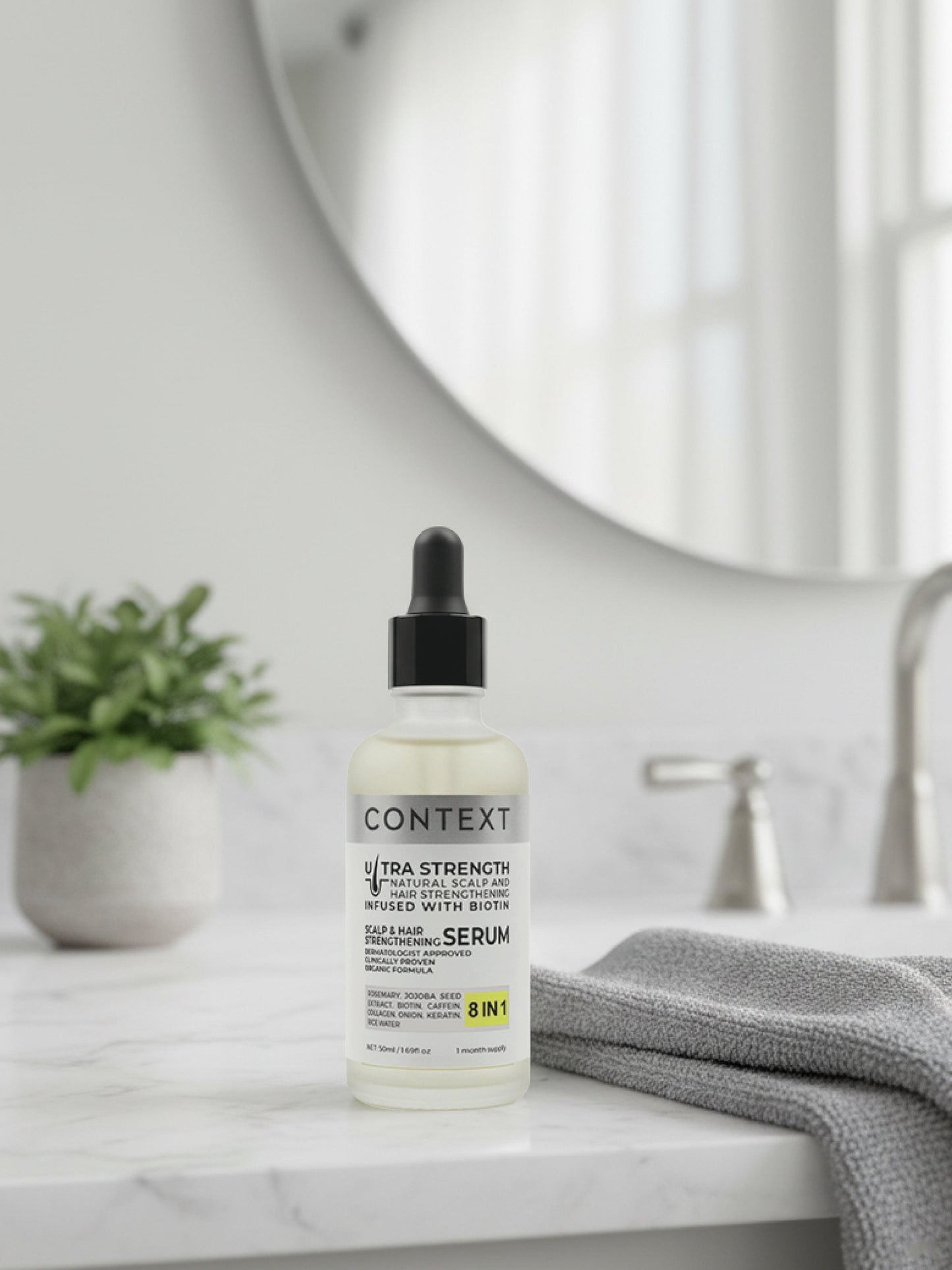 Scalp & Hair Straightening Serum – 8 in 1