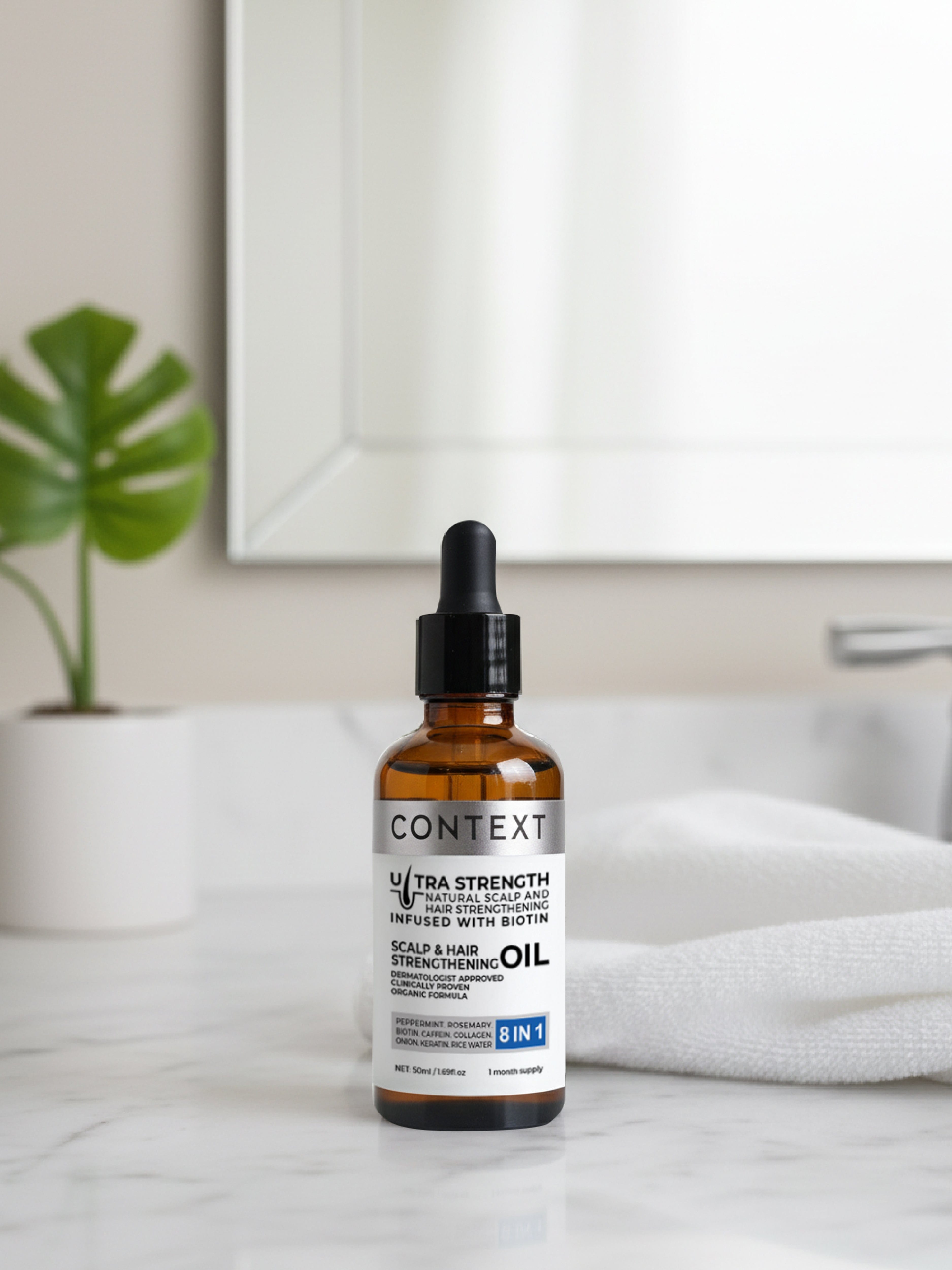 Scalp & Hair Straightening Oil – 8 in 1