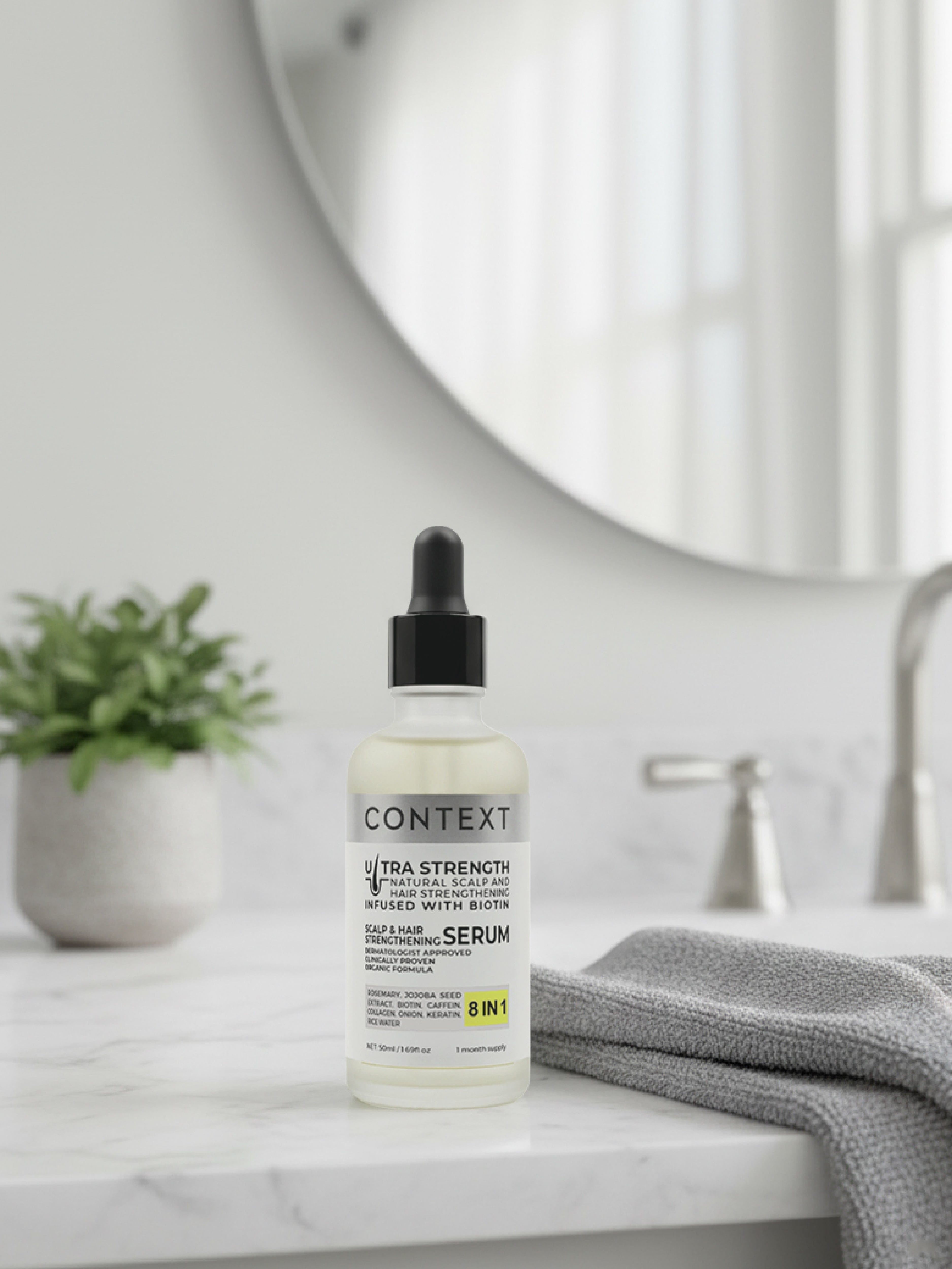 Scalp & Hair Straightening Serum – 8 in 1