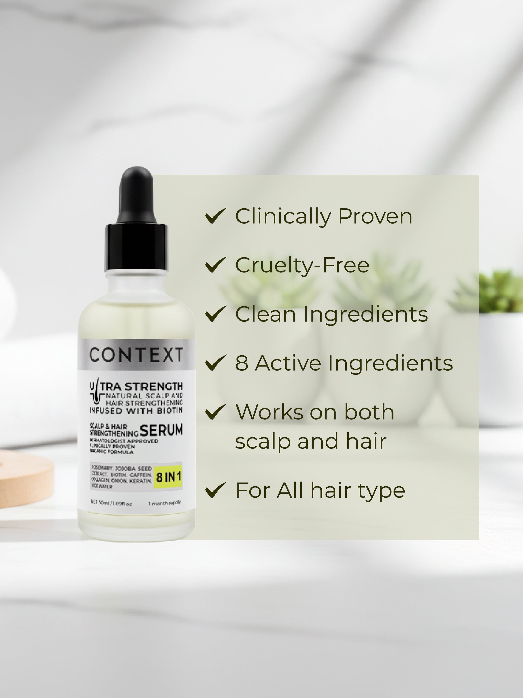 Scalp & Hair Straightening Serum – 8 in 1