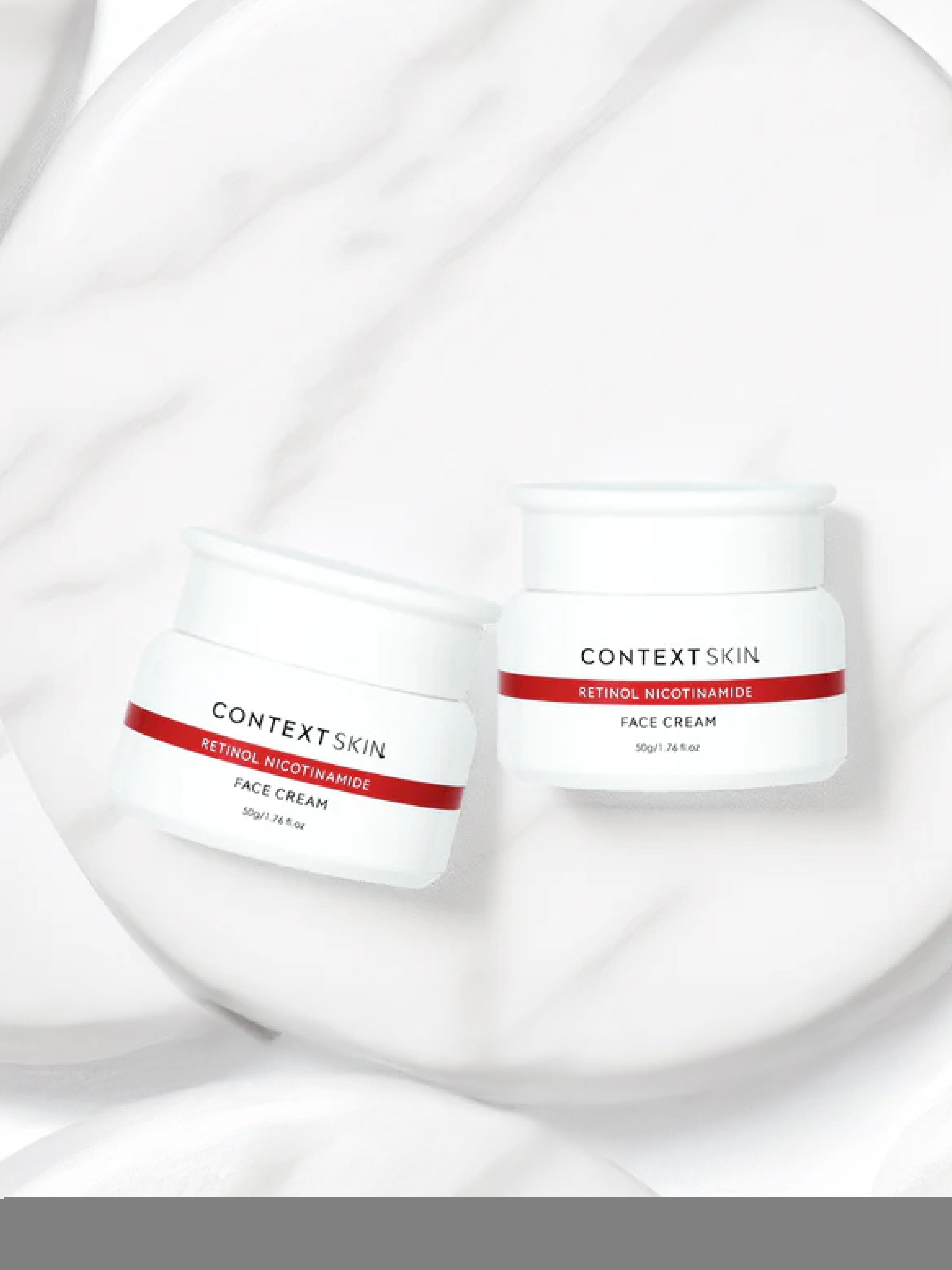 Transform your skincare routine with Retinol Face Cream from Context.
This rejuvenating cream is the best face cream for aging skin, designed to target wrinkles, fine lines, and uneven skin tone.
