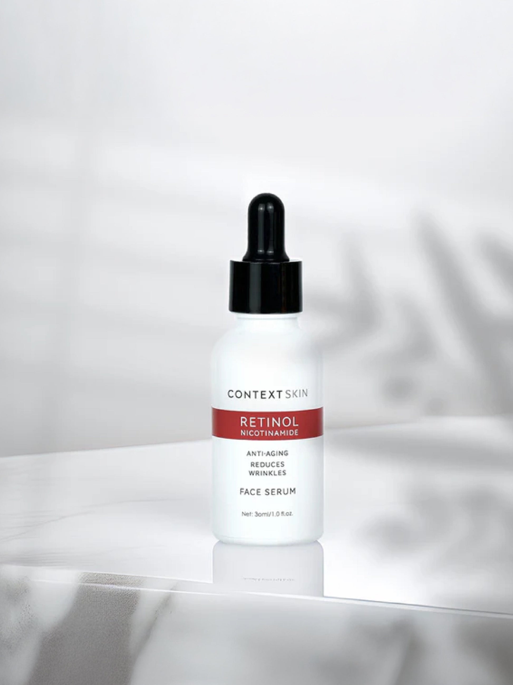 Reveal smoother, brighter skin with the Retinol Face Serum from Context, a powerful treatment designed to target signs of aging and uneven texture.
