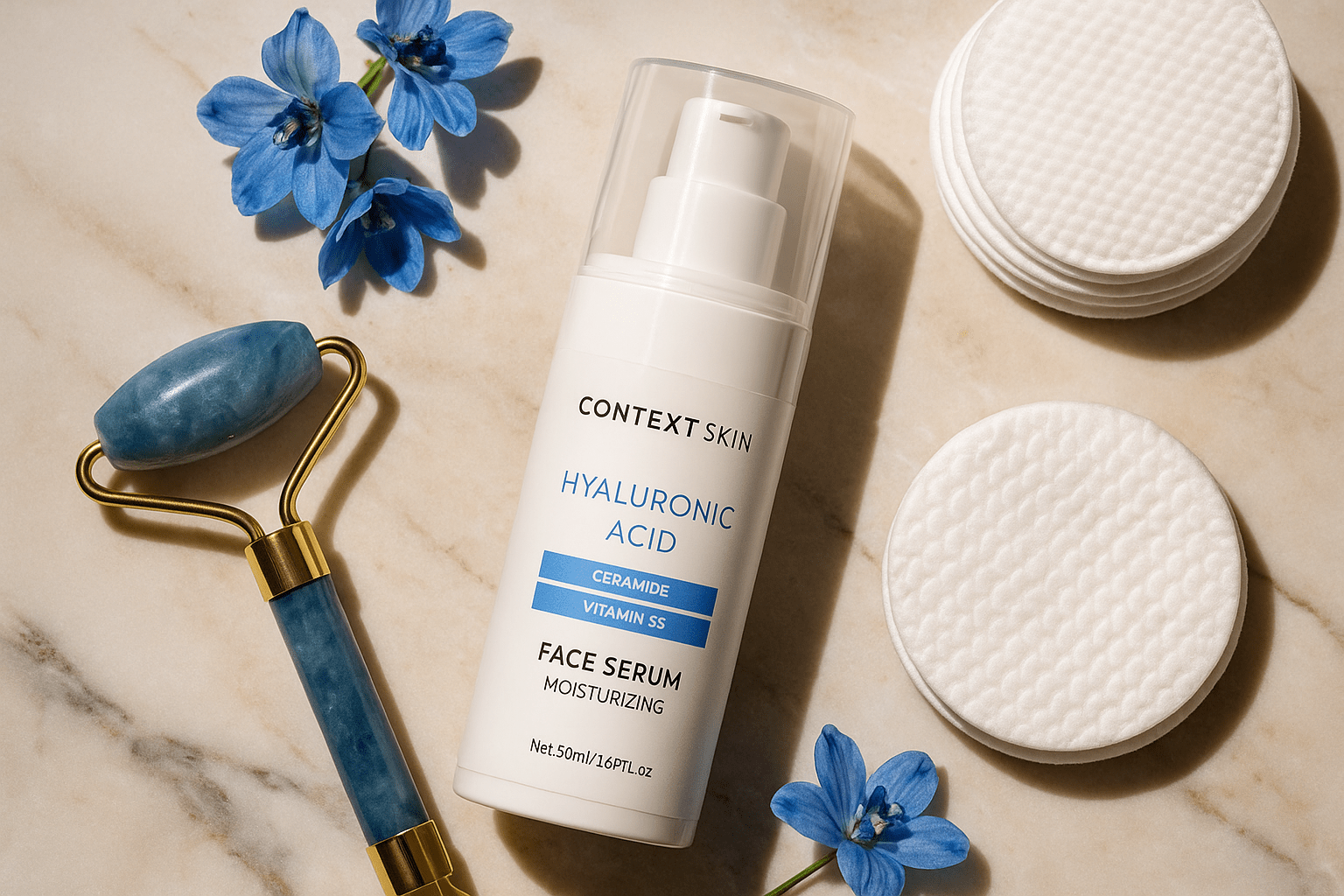 Corrected social media flat lay